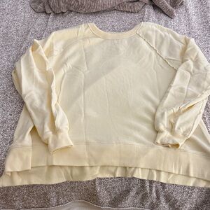 Aerie Soft oversized yellow crew sweatshirt